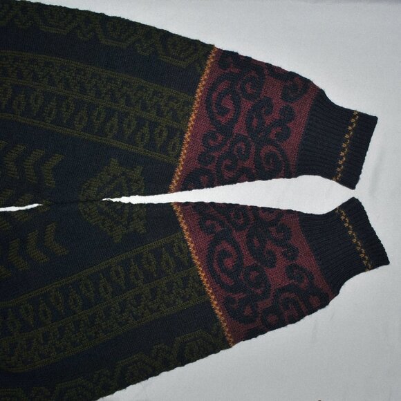 Vintage Cambio Italia Sweater Size Medium Geometric Wool Blend Pullover - Picture 7 of 10
